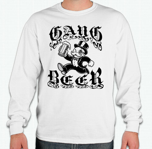 GANG BEER "HARD" CREWNECK WHITE